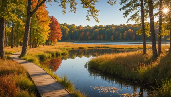 Été indien et couleurs d'automne en plein air