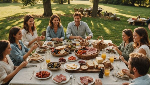 Saveurs du terroir et repas conviviaux en plein air