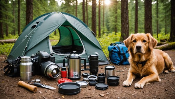 Équipements essentiels pour un camping réussi avec votre chien ou votre chat